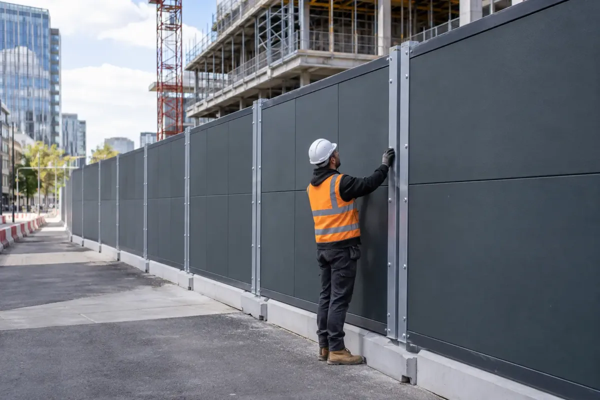 Acoustic Hoarding at a secure construction site