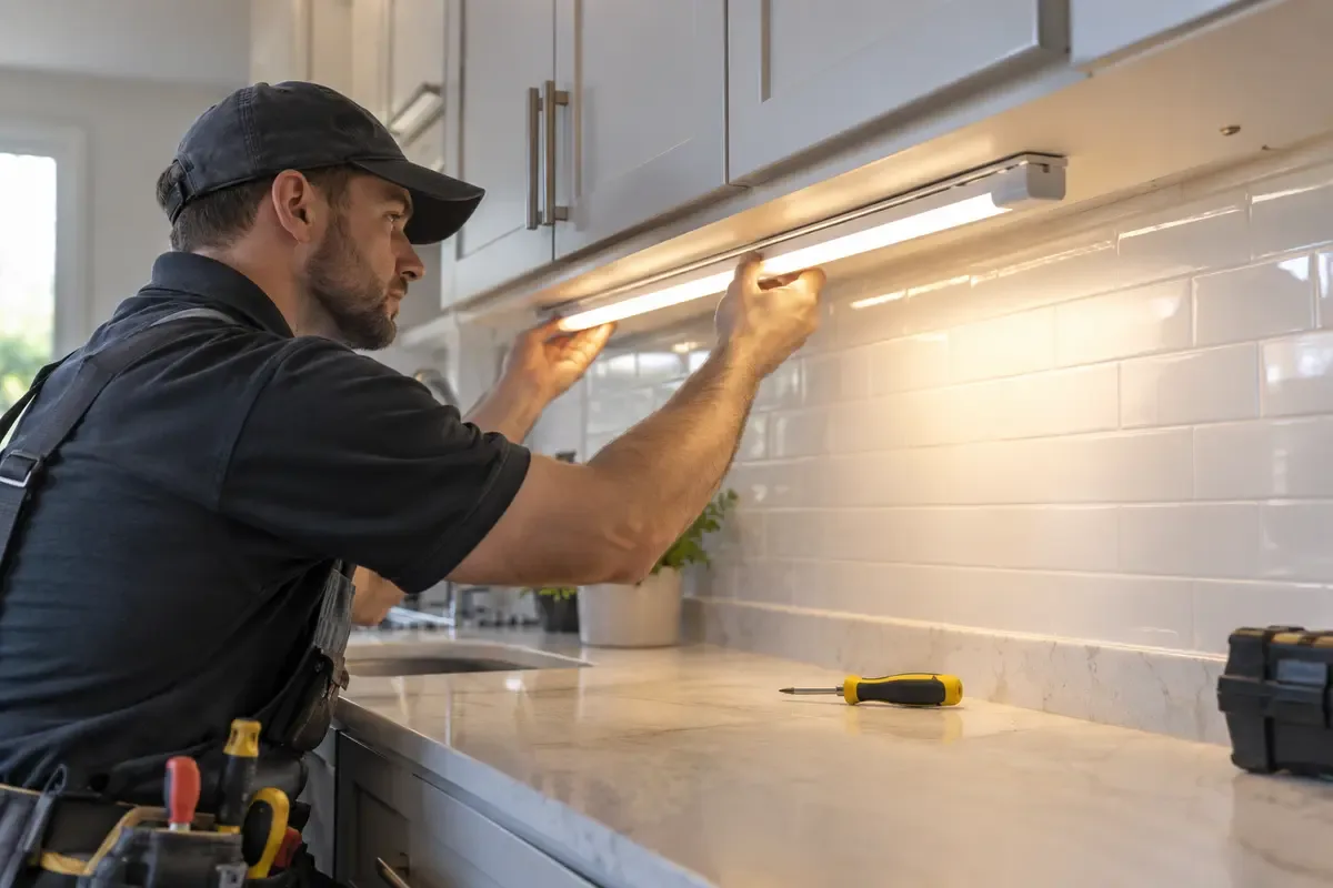 Kitchen Lighting Installation carried out by a professional electrician