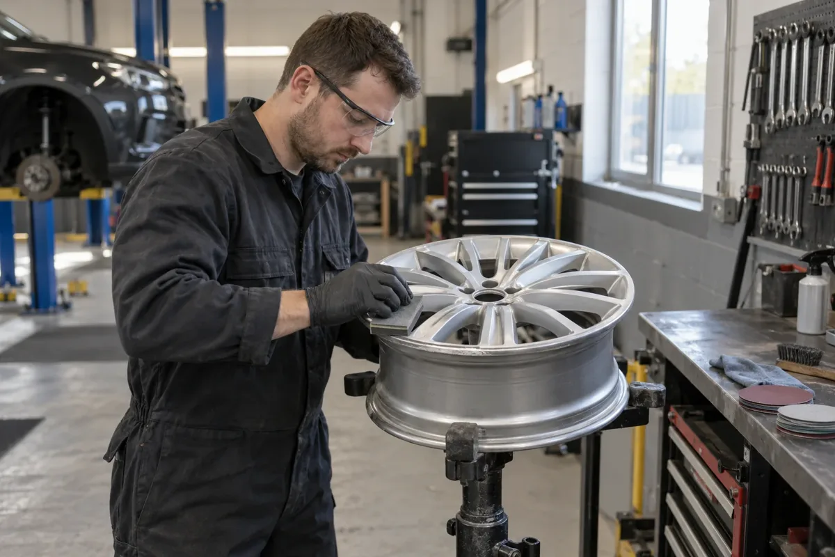 Alloy wheel cosmetic repair work